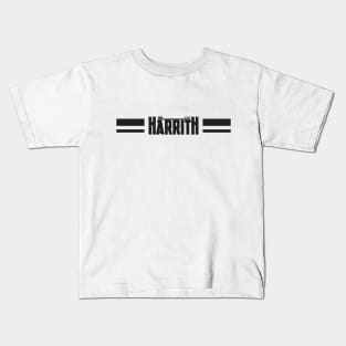 Harrith Horizontal Stripe Design Black | Minimalist Design for Gifts Perfect for all ages| Unisex | Black and White Kids T-Shirt